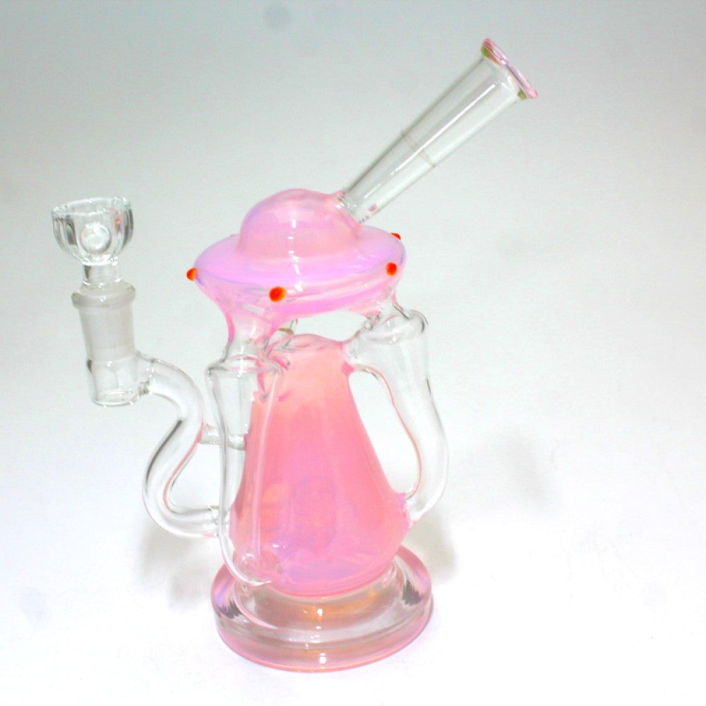 6" Triple Turbine Side Arm Dab Rig Water Pipe with Bowl