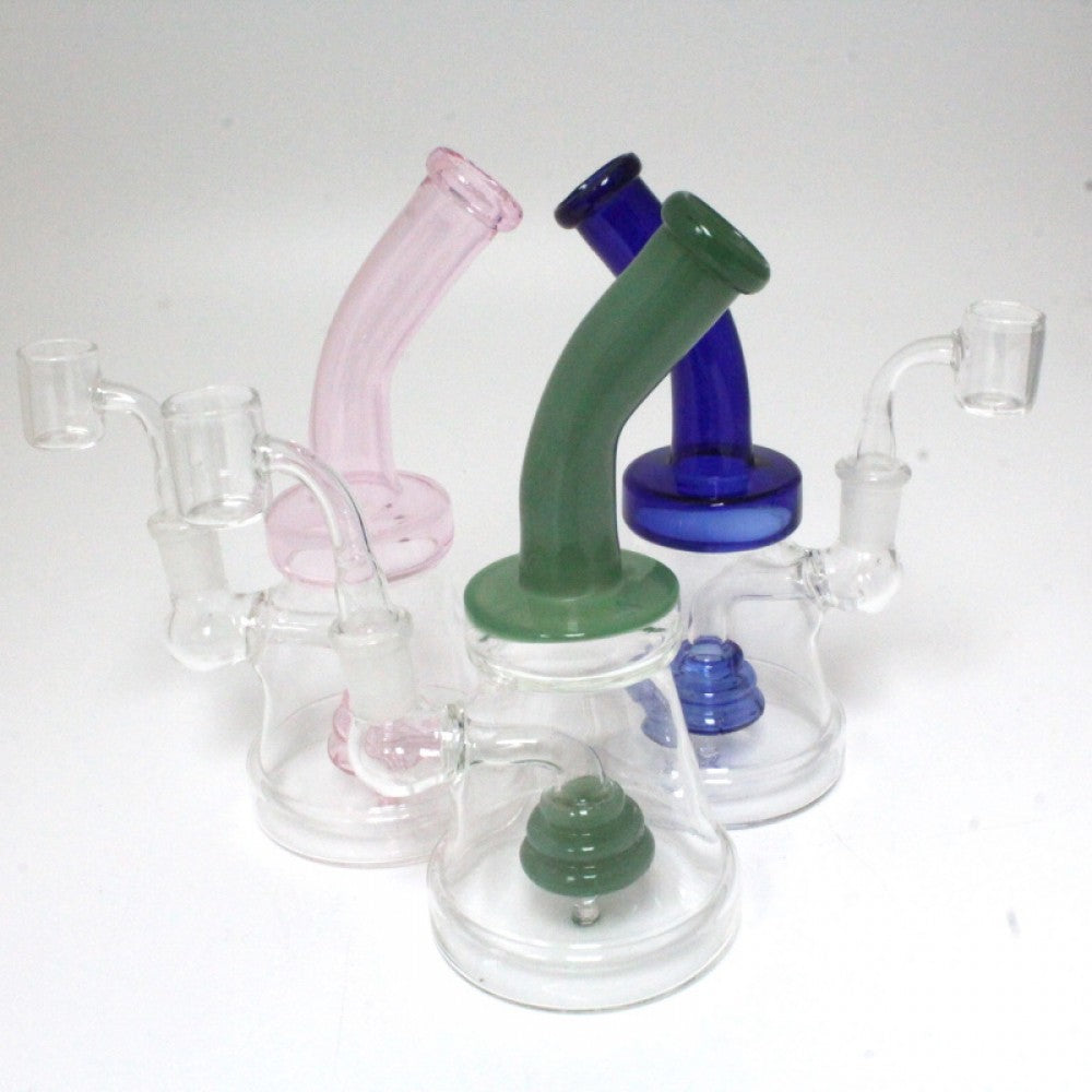 7'' Beaker Base Tube Color Dab Rig Water Pipe 14 MM Male Banger