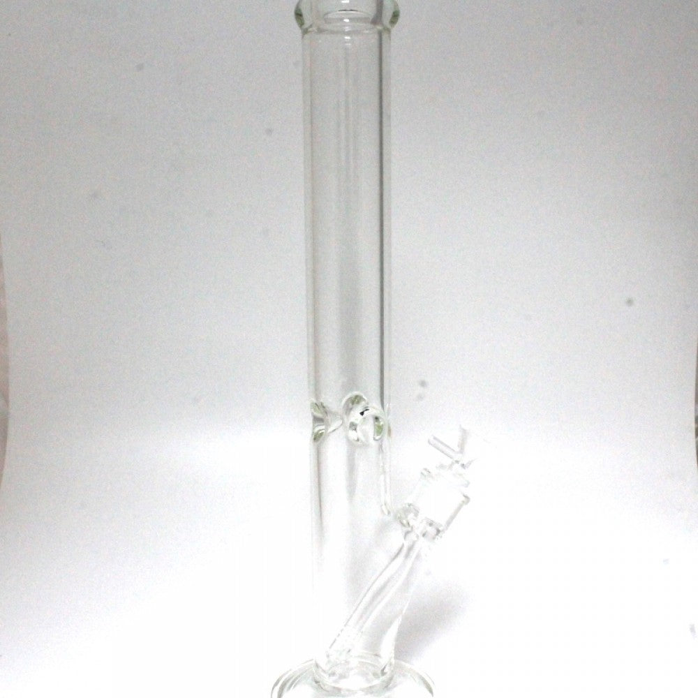 18" 9 MM Clear Straight Shooter Heavy Water Pipe Glass On Glass