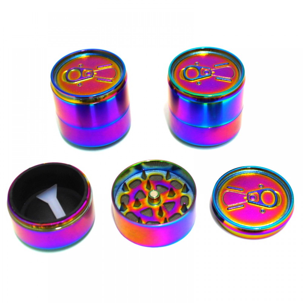 Item No # DK5894A 3 Part Rainbow Color Can Design Grinder 42 MM