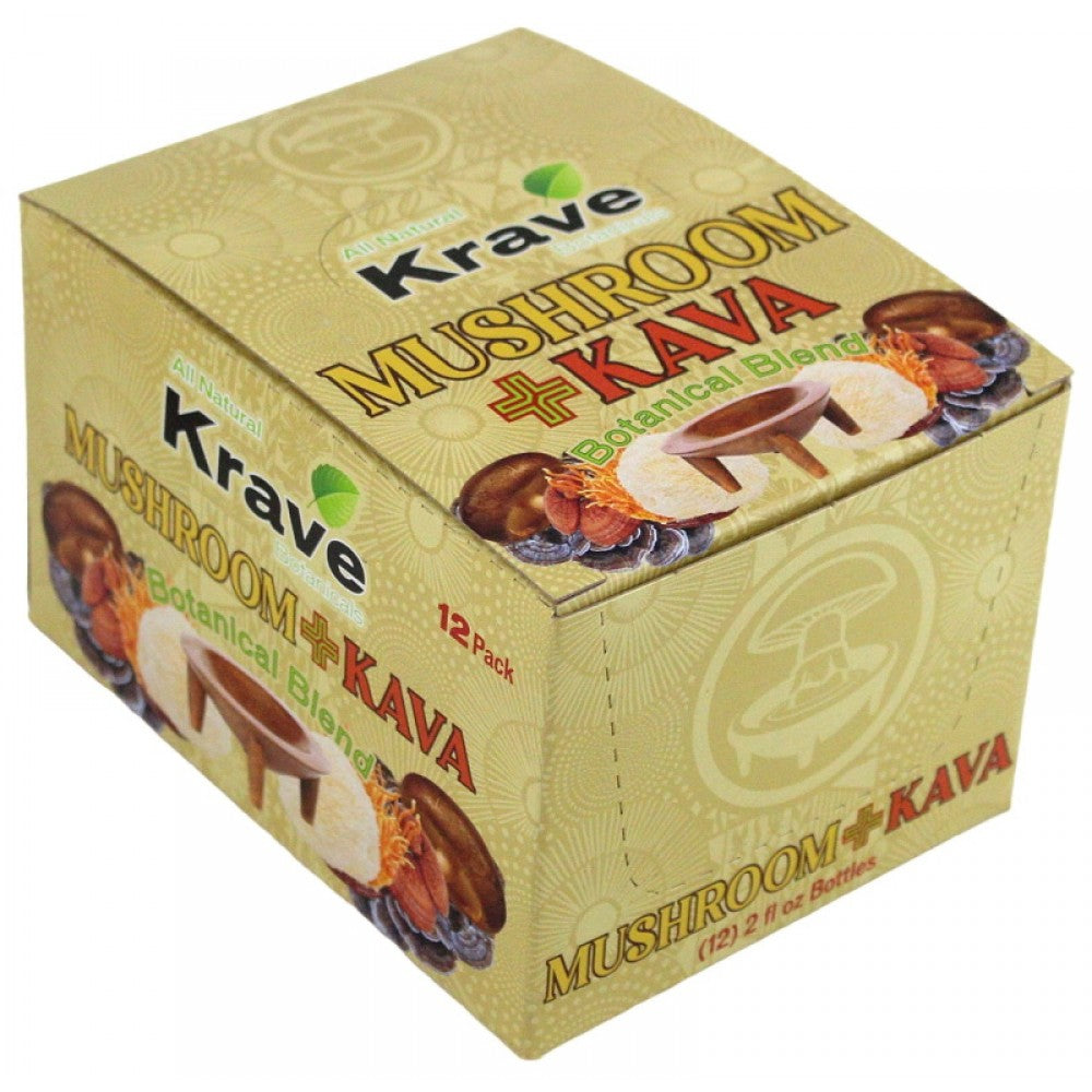 Krave Mushroom + Kava Botanical Blend 2 oz 12 Bottles Per Box