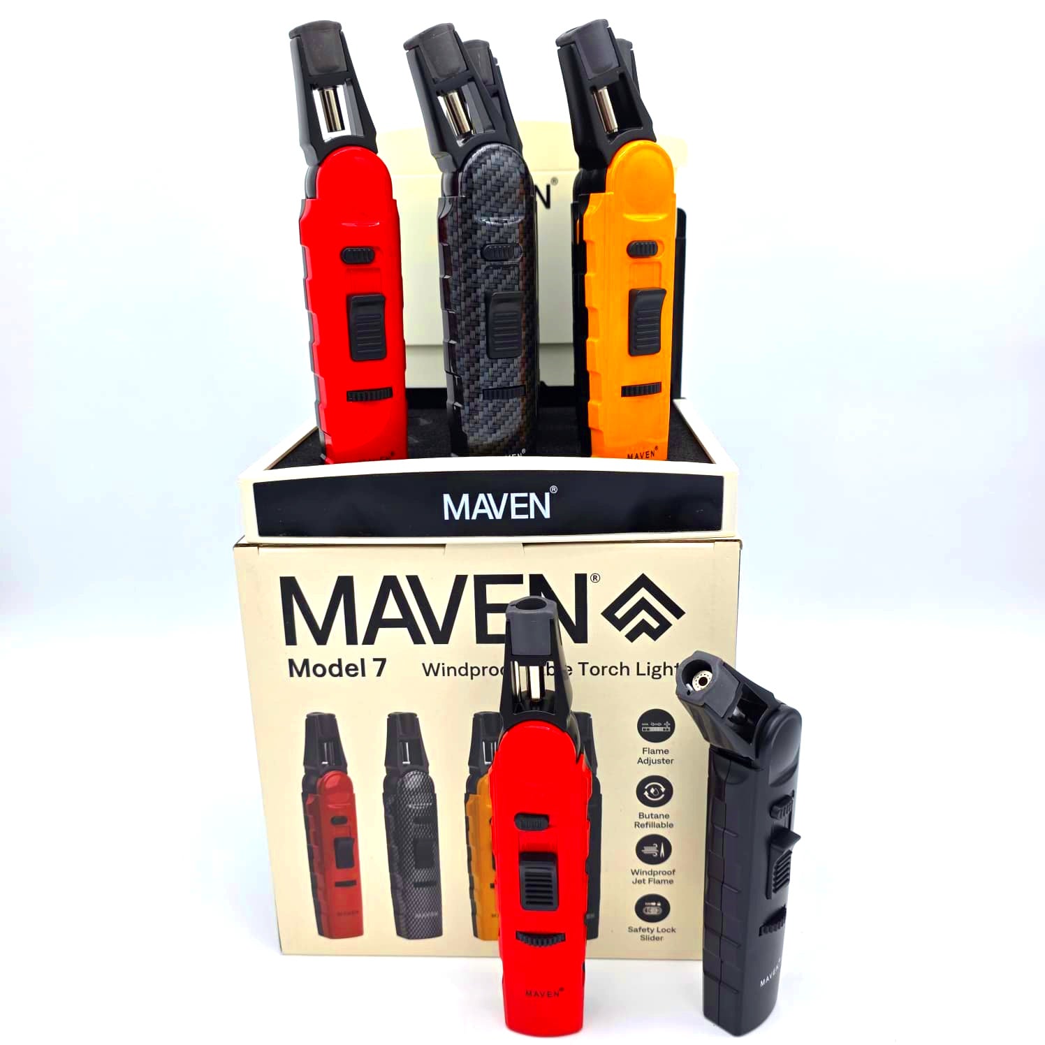 ITEM # 99-D137 MAVEN MODEL 7 TORCH 9 PCS PER PACK