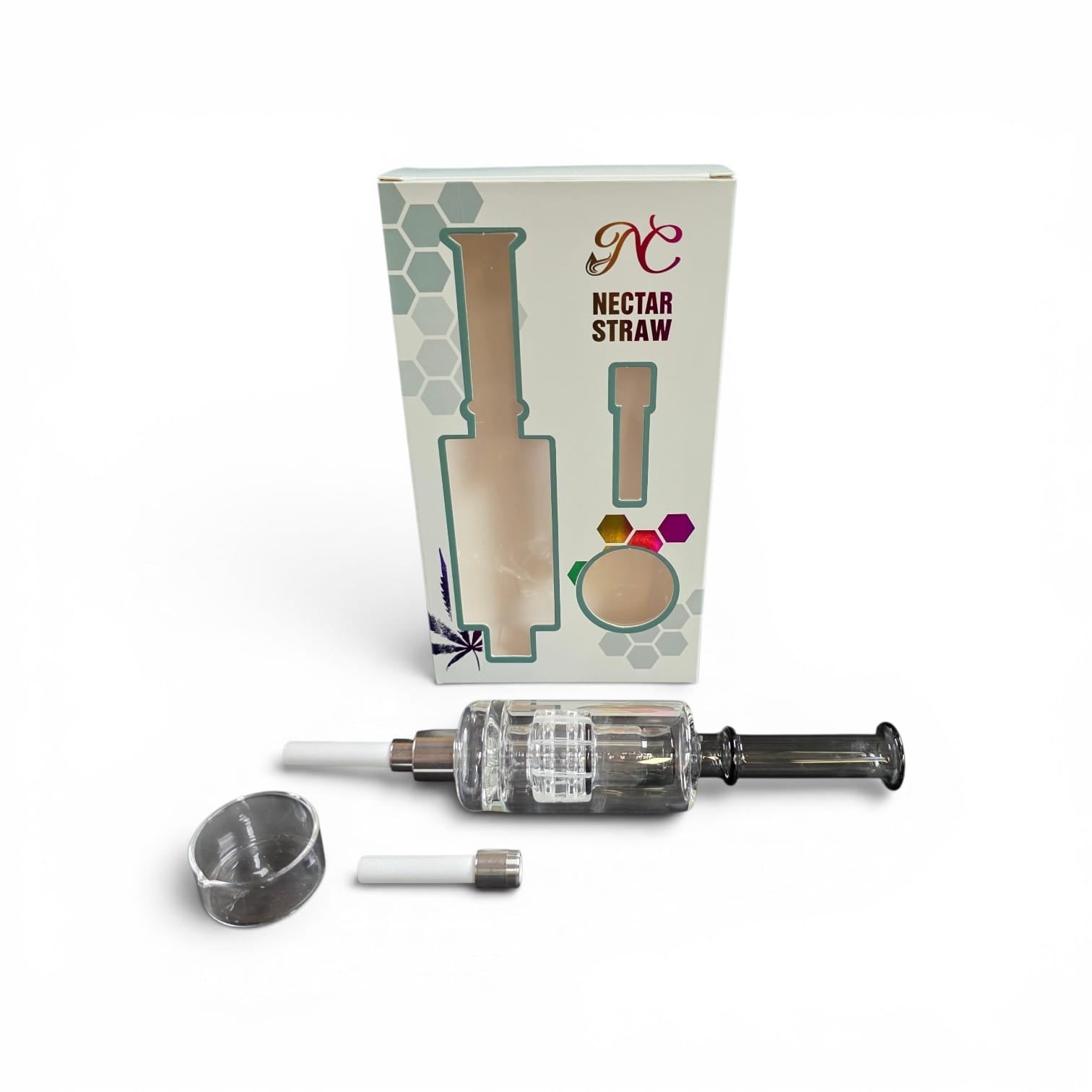 7" Shower Head Perc Straw Kit with Ceramic Screw Nail