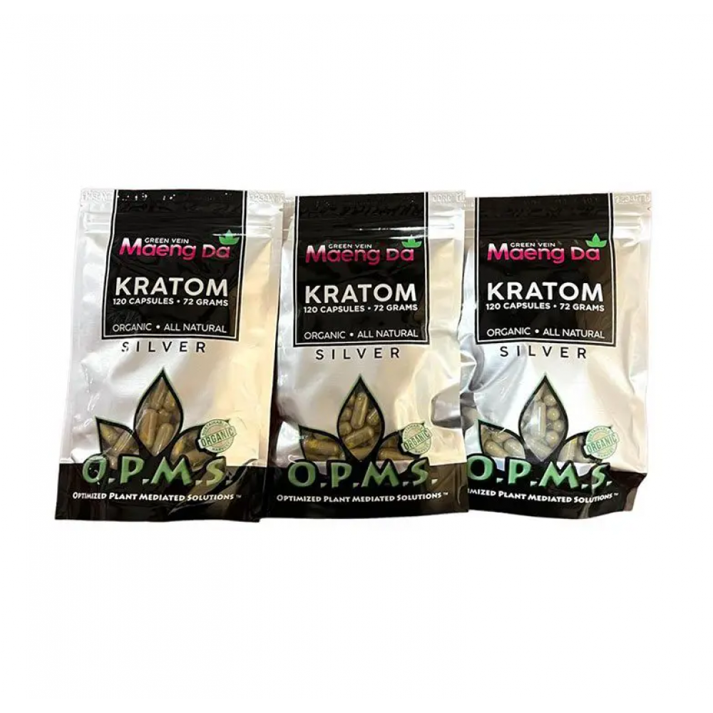 O.P.M.S Kratom Silver 120 Capsules