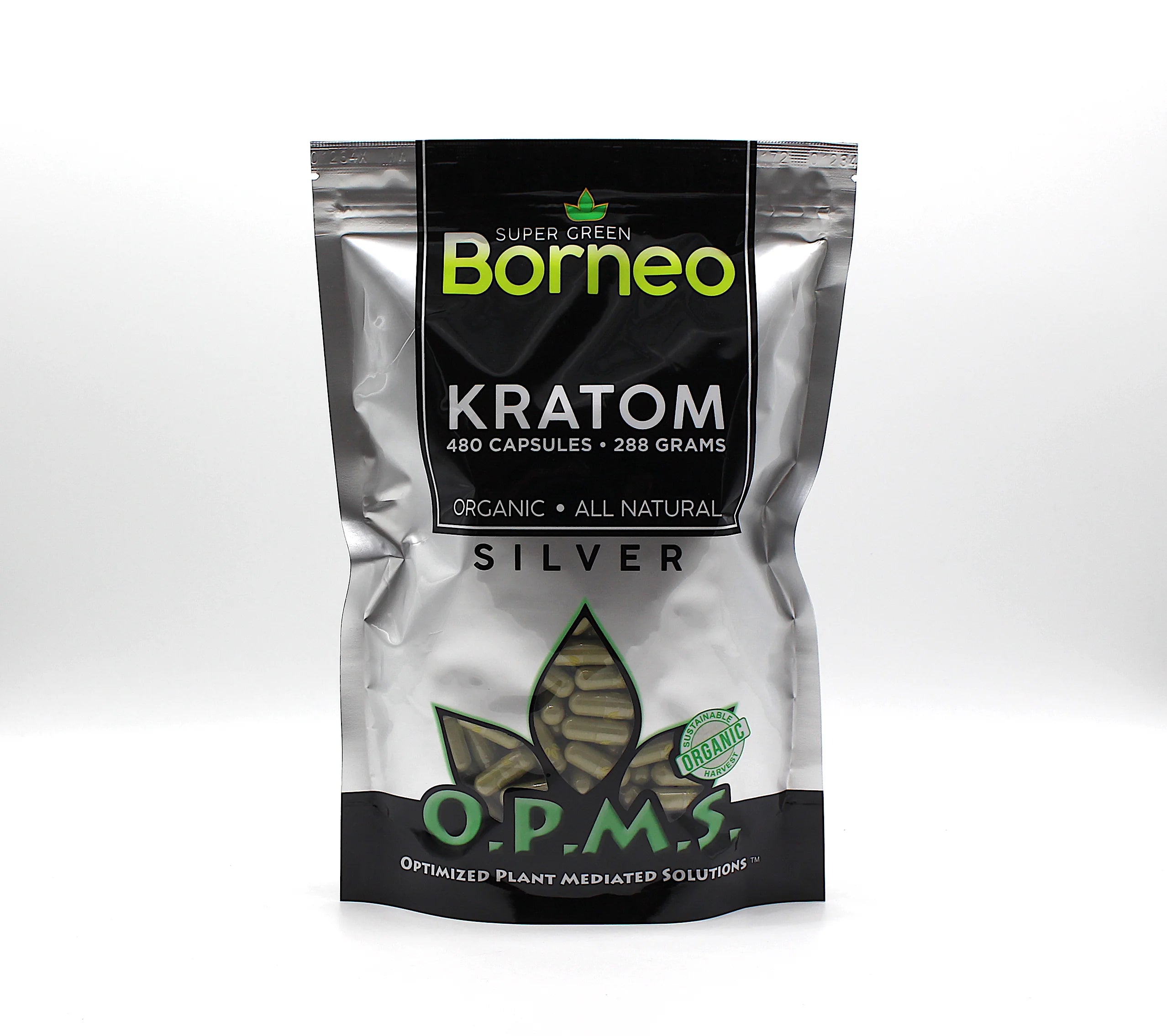 O.P.M.S Kratom Silver 480 Capsules