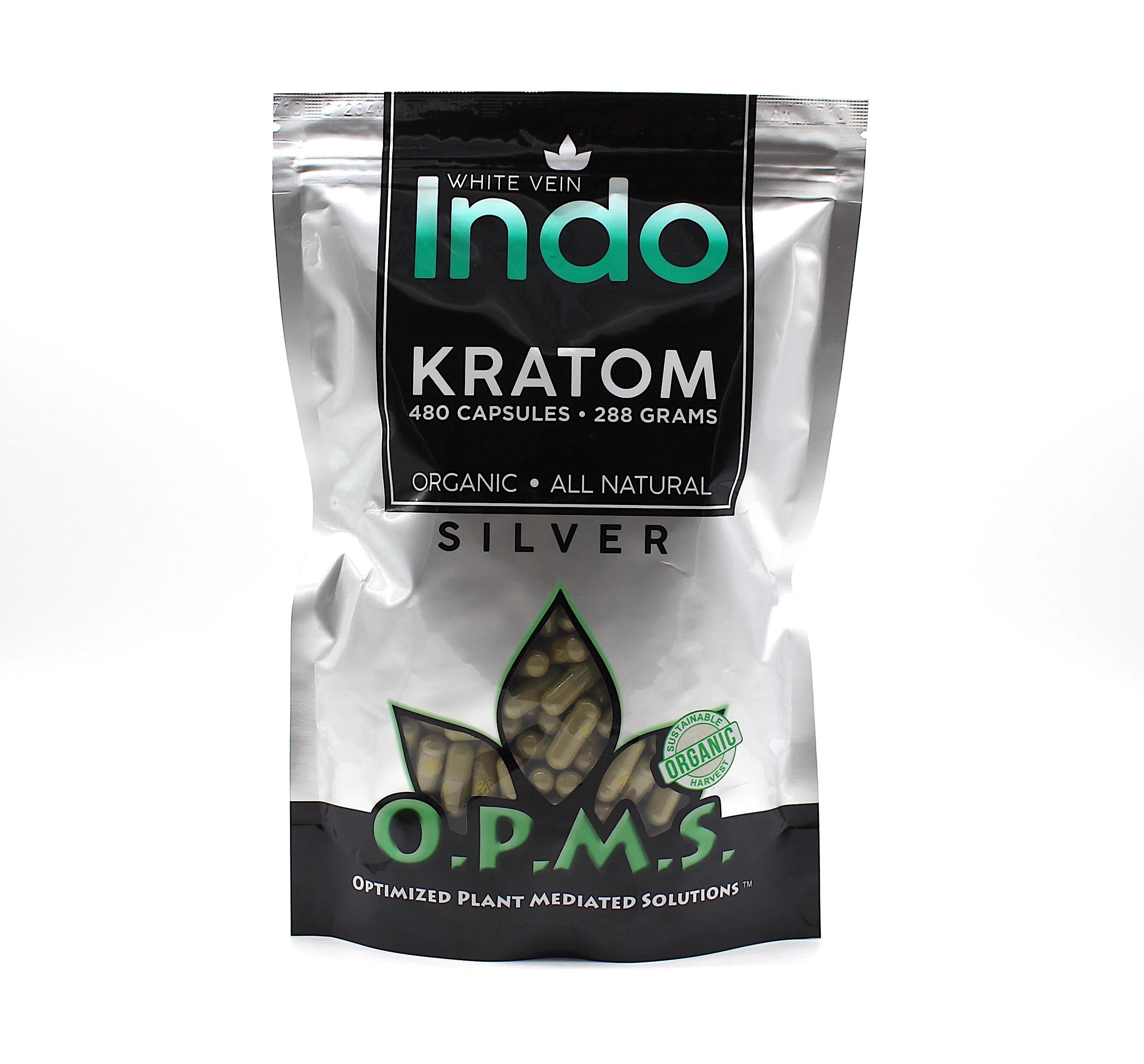 O.P.M.S Kratom Silver 480 Capsules