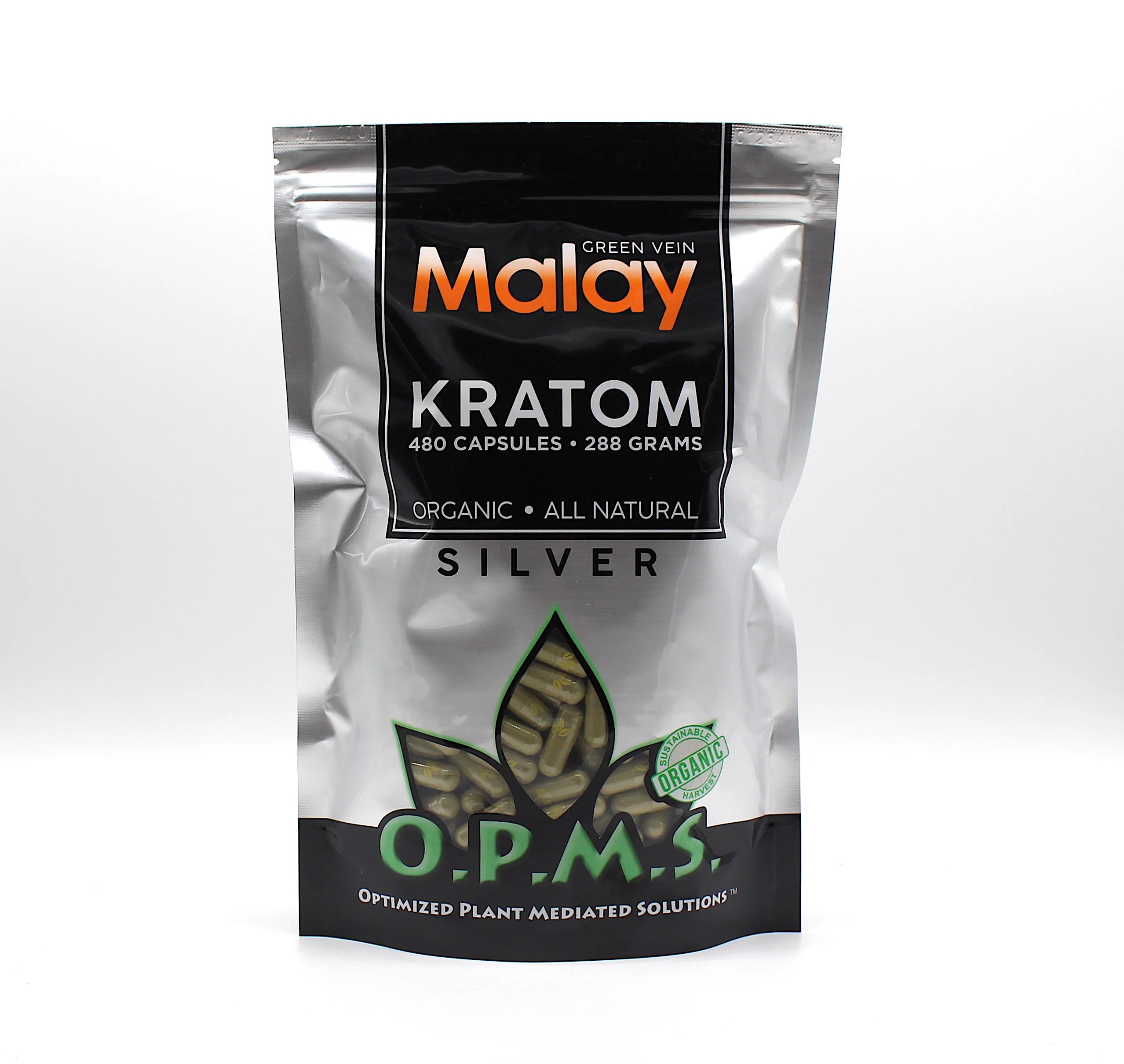 O.P.M.S Kratom Silver 480 Capsules