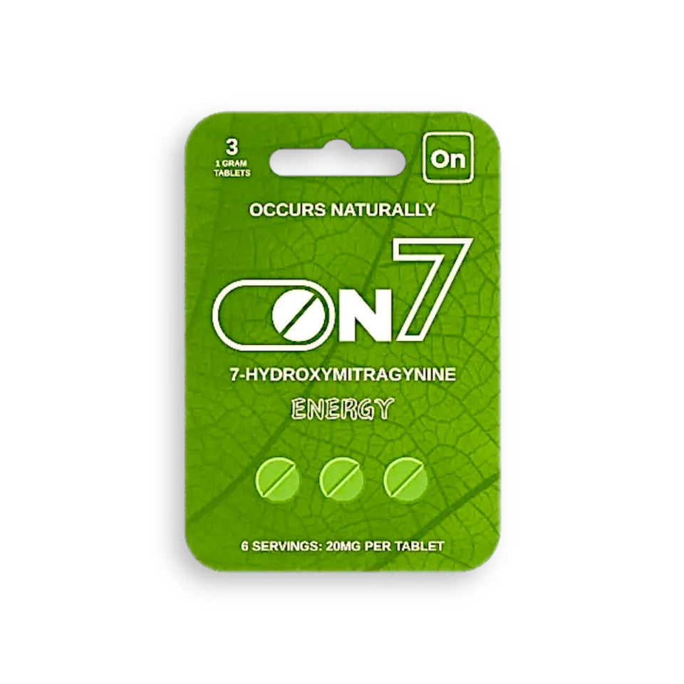 On7 Kratom 7-hydroxymitragynine Tablets Energy 20mg of 3c tablets