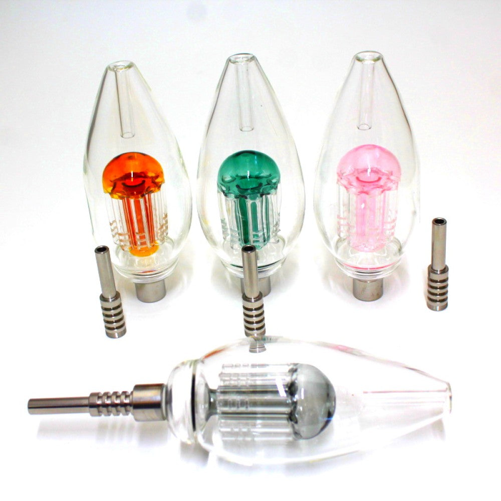 Oval Shape Straw Kit With Screw Titanium Nail