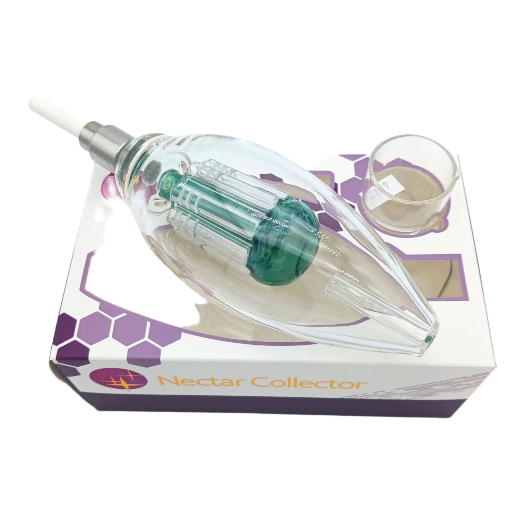 Oval shape NC kit with tree percolator and screw-on ceramic nail