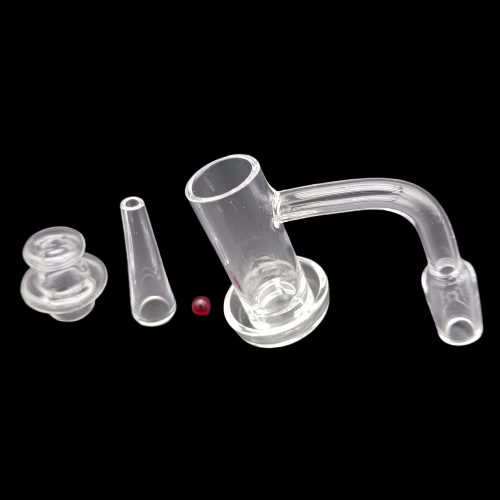 Quartz banger with cone shape set with  carp Set 14mm male