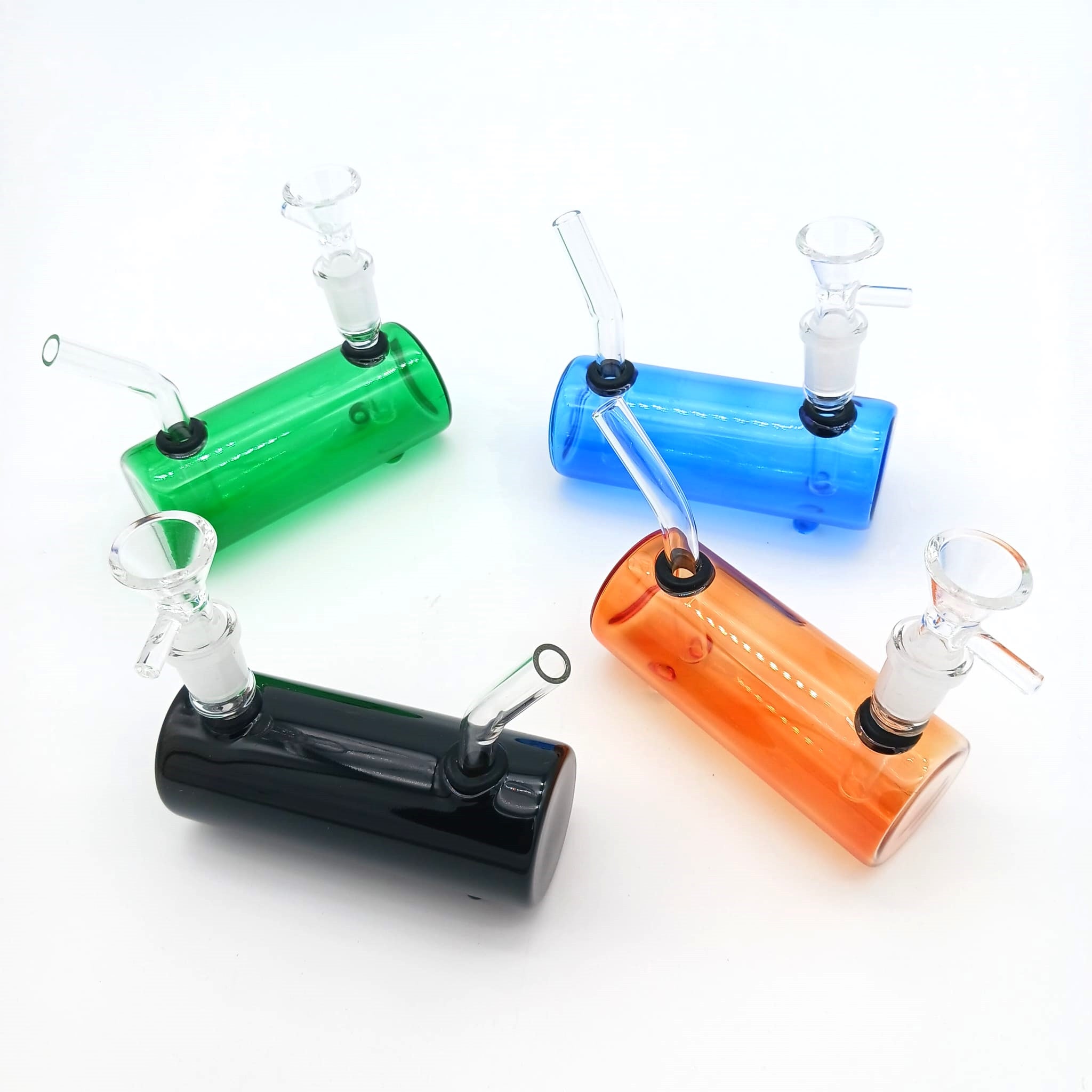 4'' Roller Design Soild Color Water Pipe With 14 MM Bowl