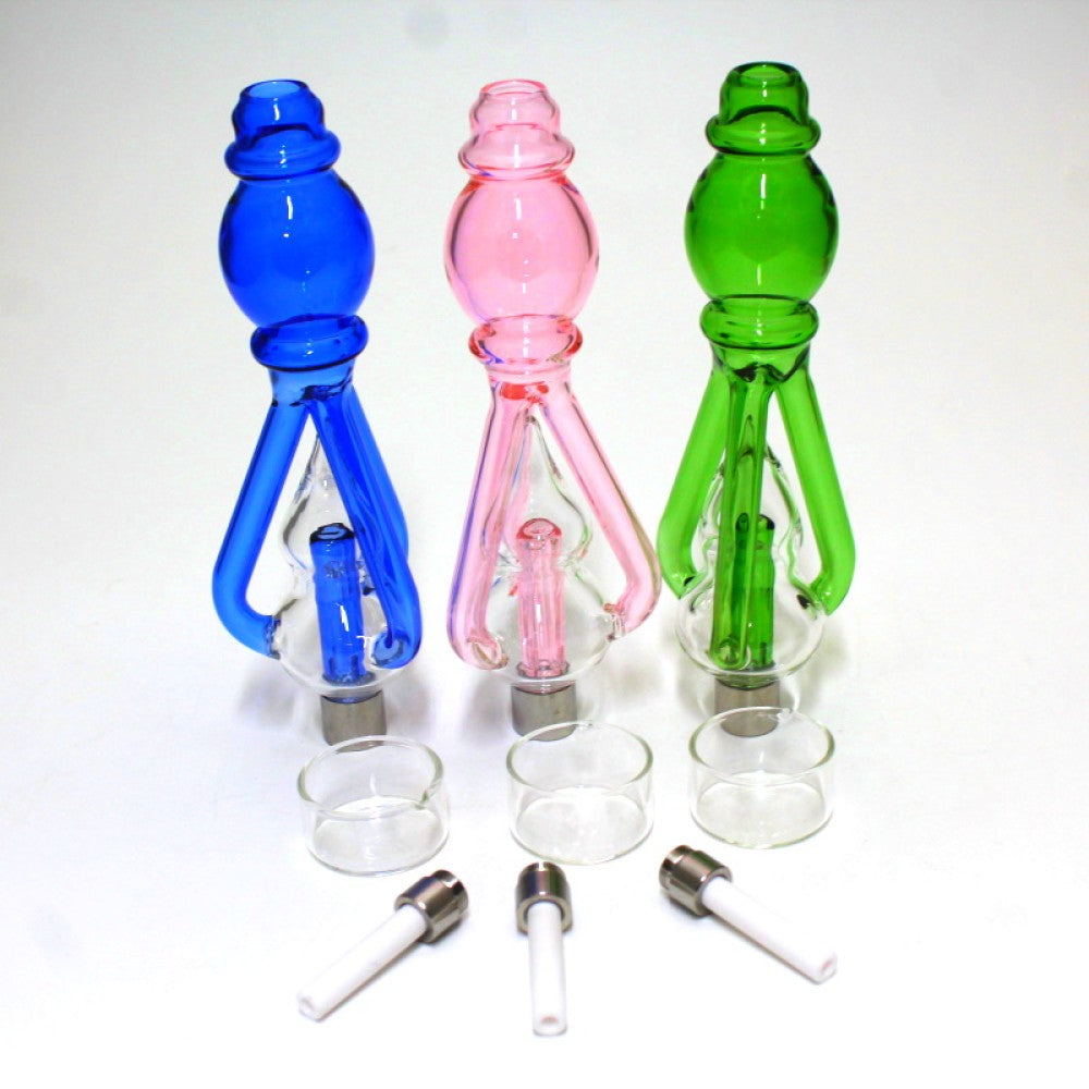 Recycler Glass Straw Collector Kit with ceramic Tip & Bowl