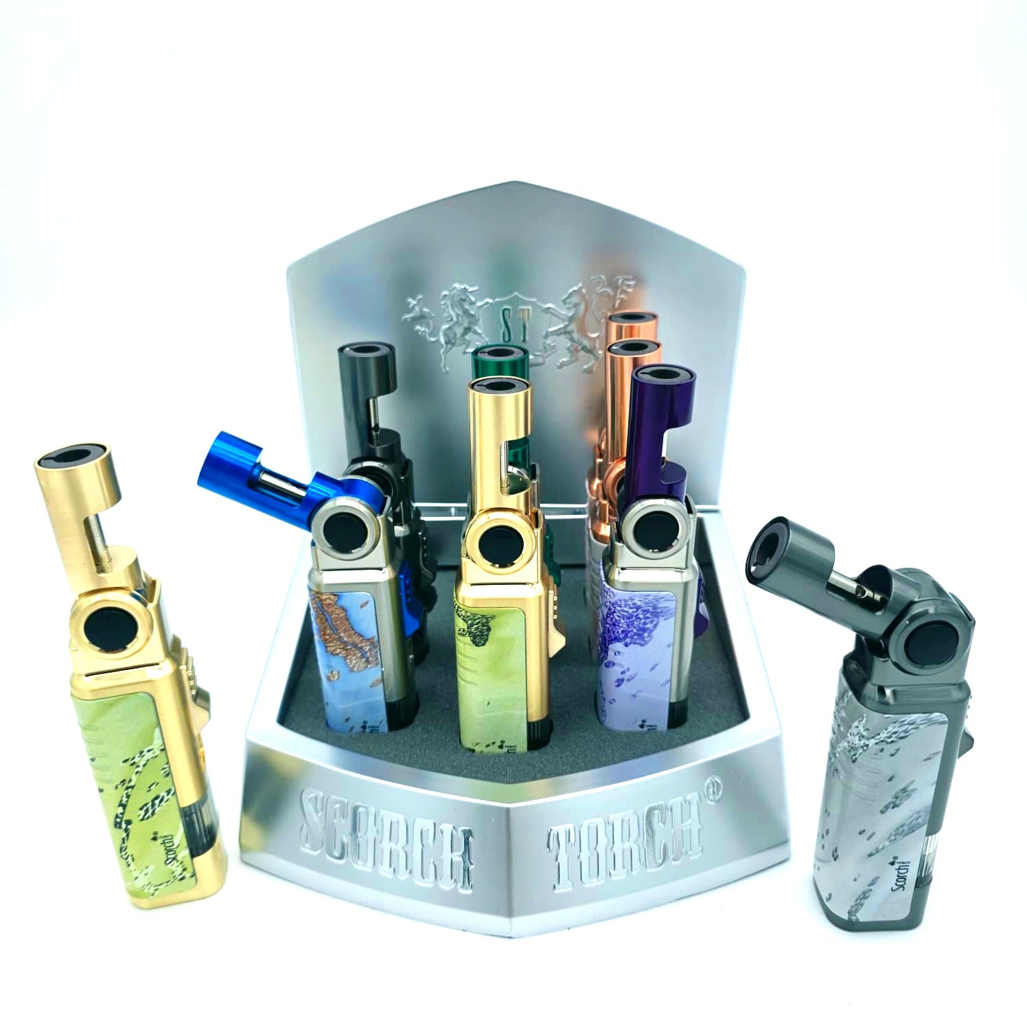 Scorch Torch 61887 Single Flame with Bottle Opener Torch Lighter 9PK