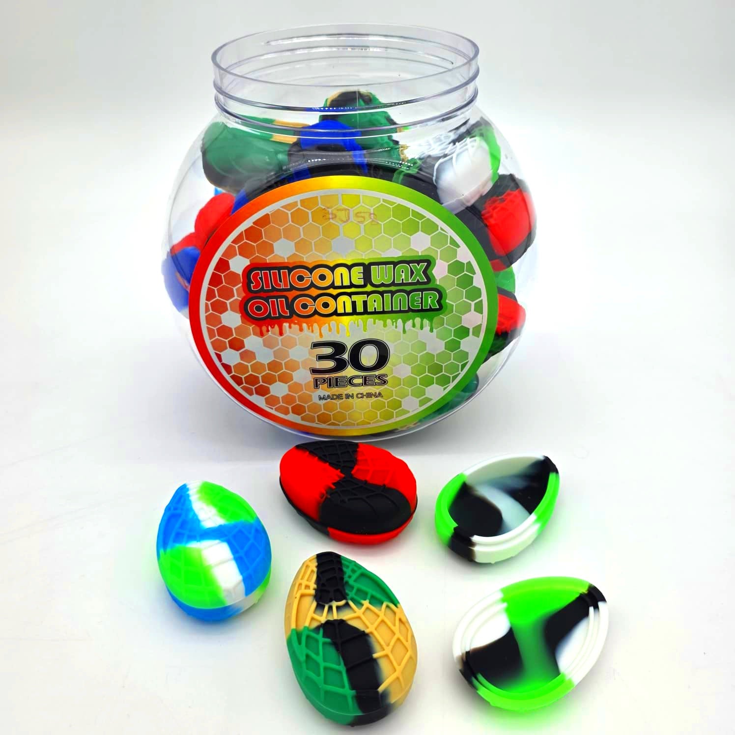 22ml Silicon Spider Face Design Container 30Pcs in Jar