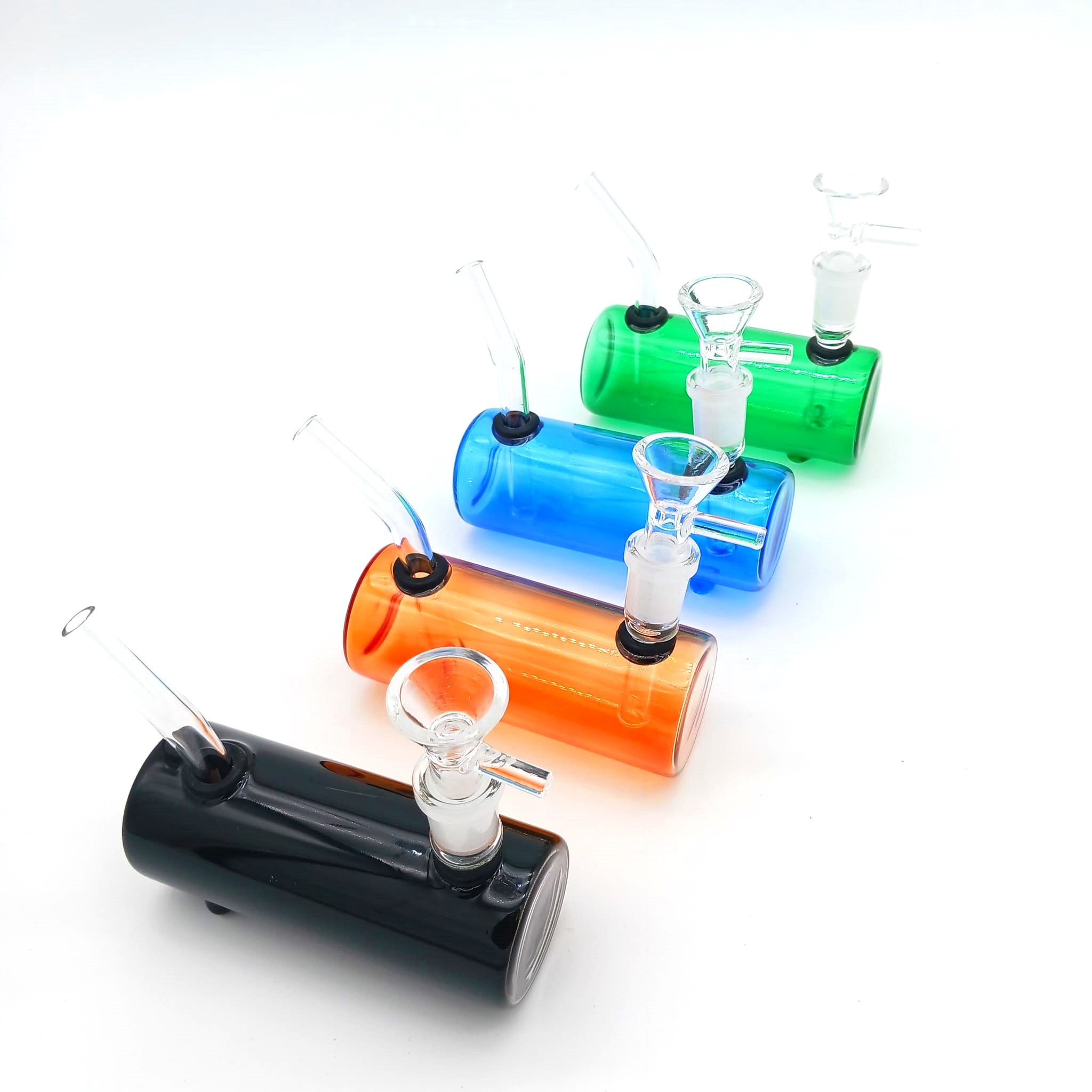 4'' Roller Design Soild Color Water Pipe With 14 MM Bowl