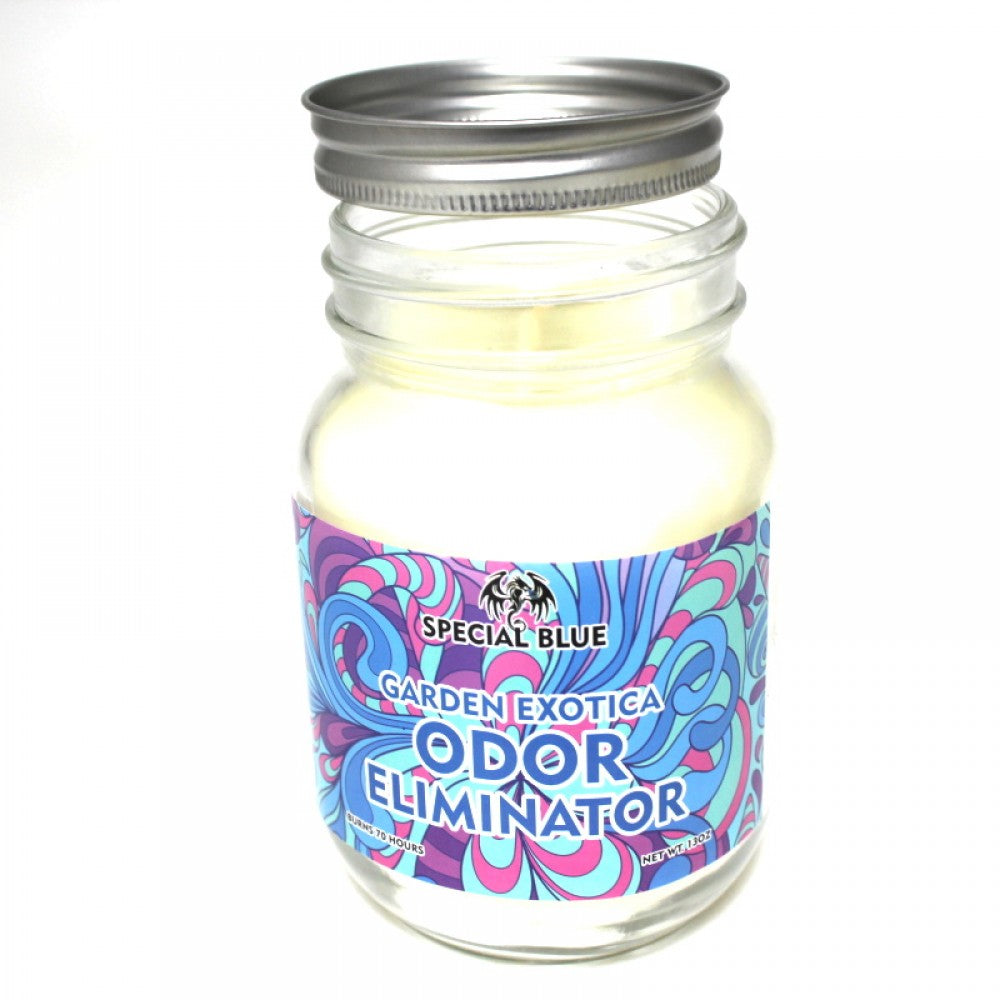 Special Blue Glass Jar Candle 13 oz