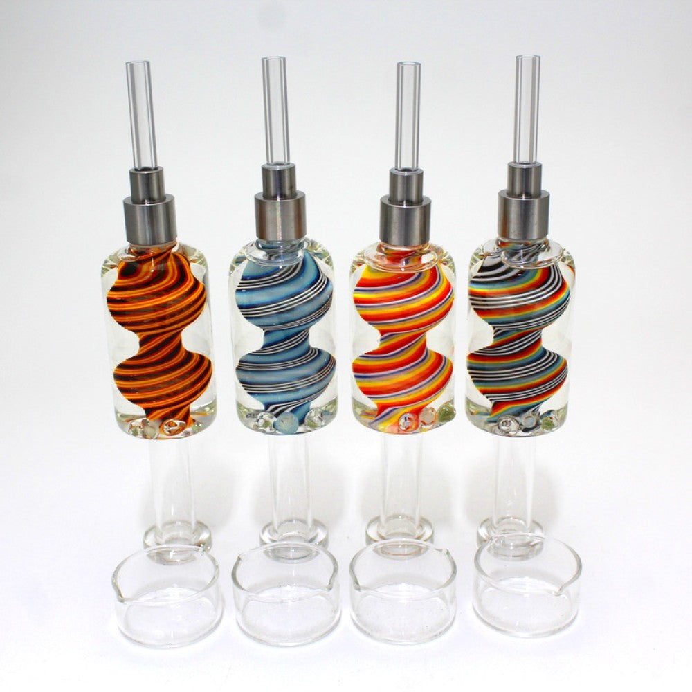 Spiral Color Liquid Straw Kit with Screw Nail