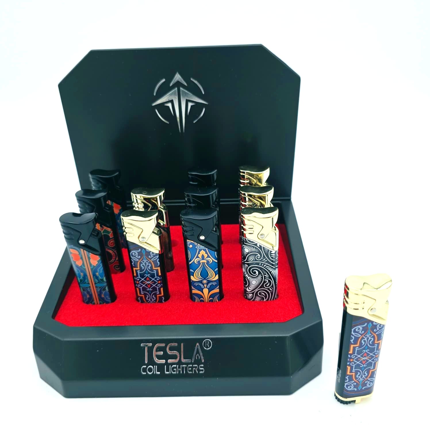 Tesla (61770-T) Slim Modern Torch by Scorch Torch Single Flame 12Pcs