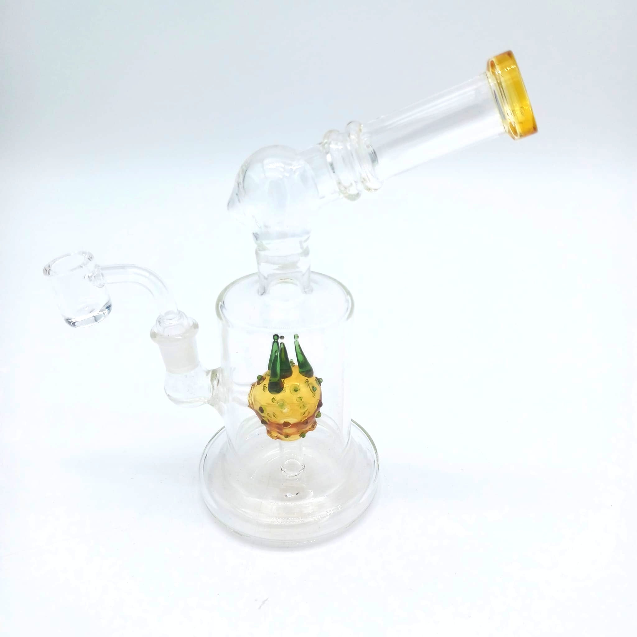 8'' Side Arm Design Dab Rig Water Pipe W/ 14 MM Male Banger