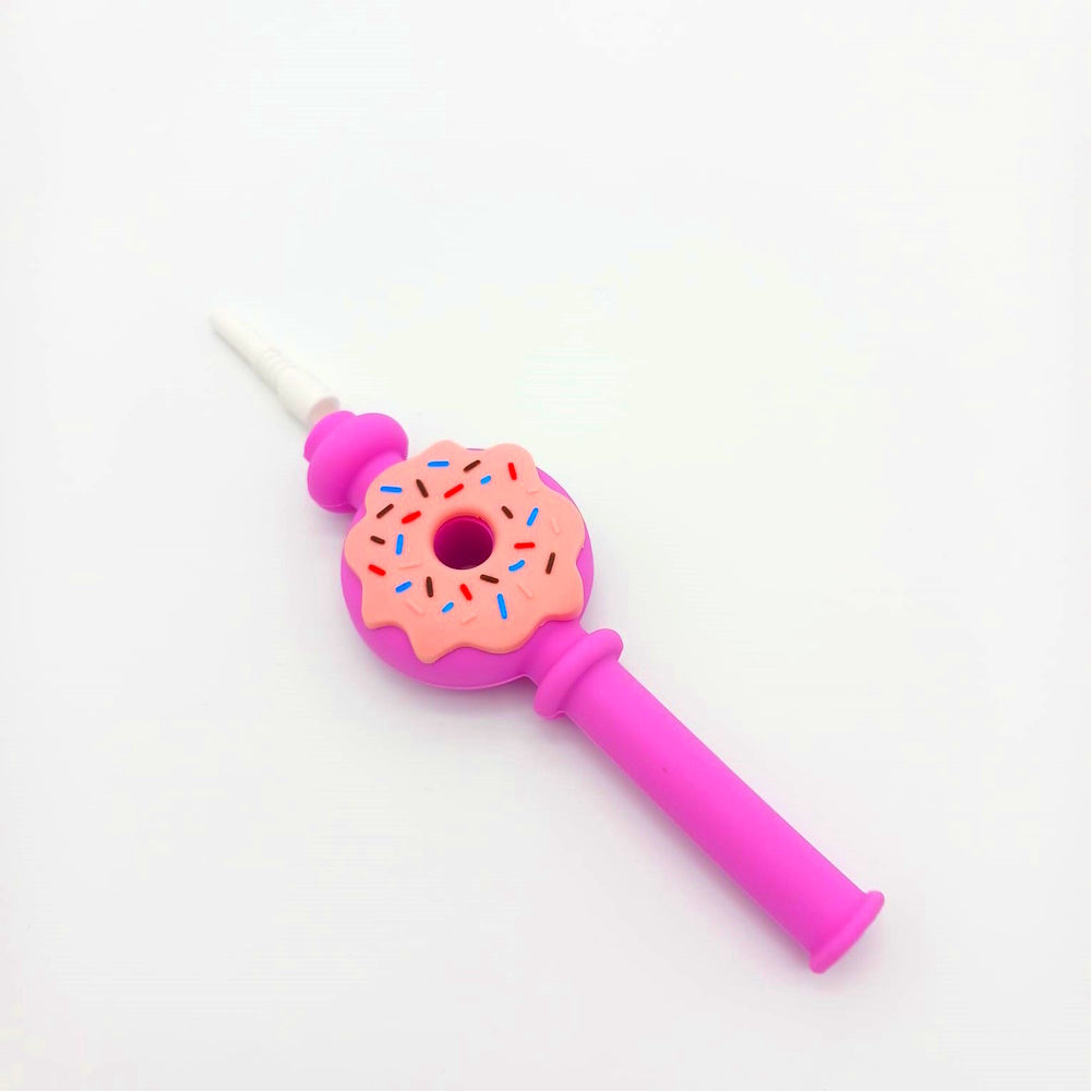 6" Silicone Donut Design NC Kit With 10mm Ceramic Nail