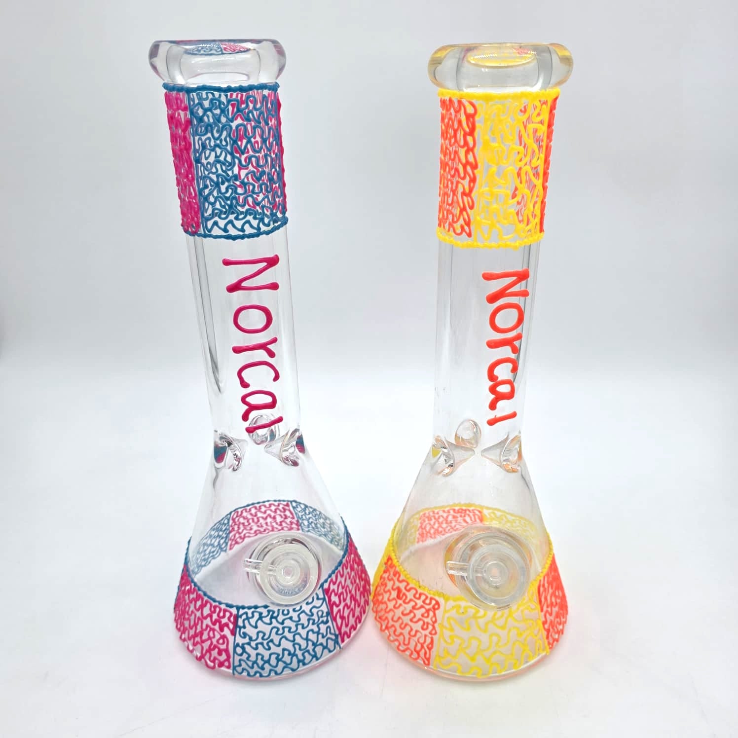 14" Beaker Norcal Glow in the Dark W/P