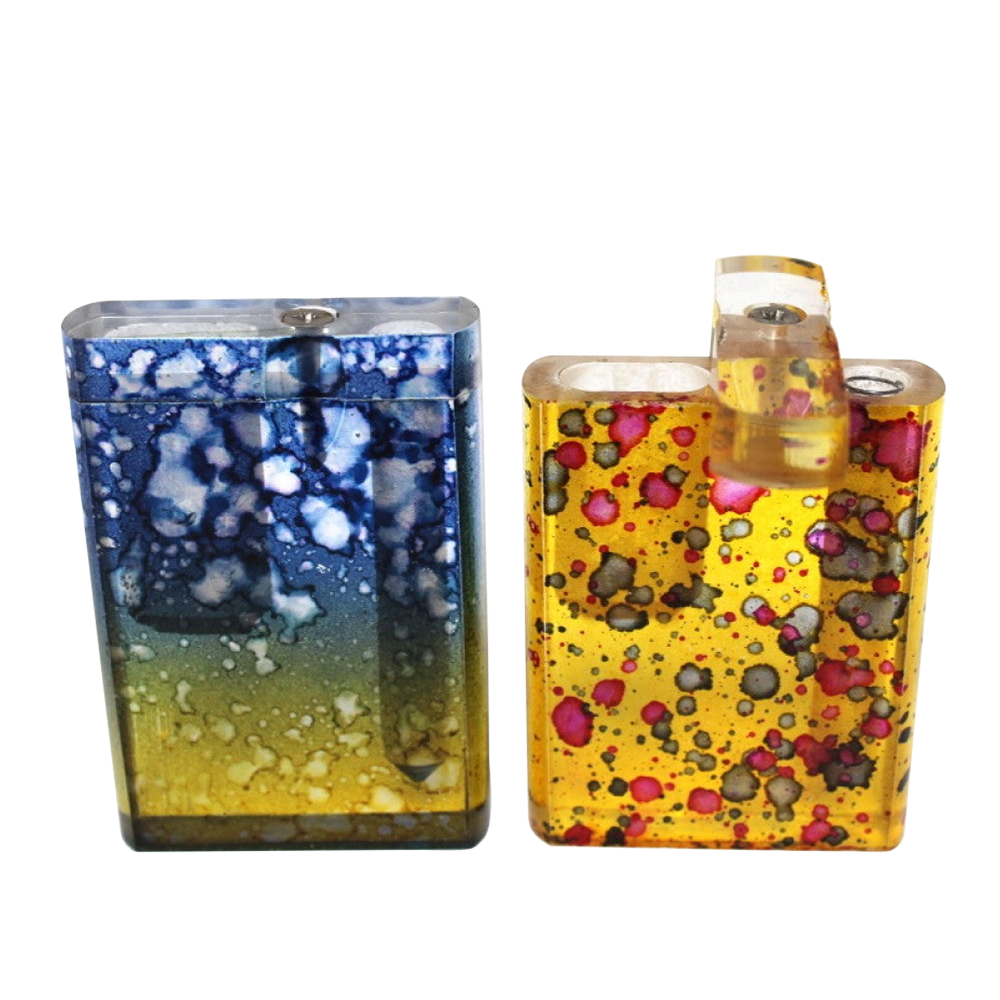 Acrylic Fancy Design Dugout with durable acrylic construction, decorative pattern, smooth finish, and compact portable design.