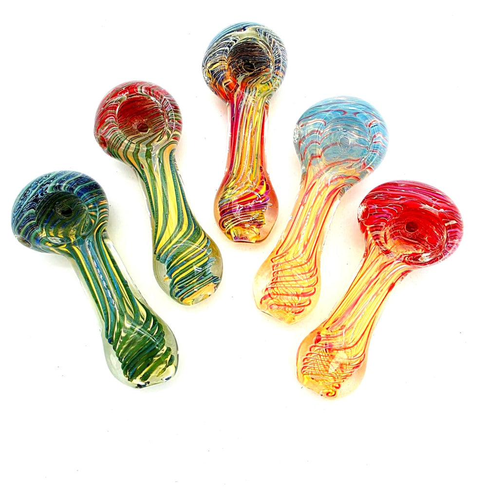 Art color glass hand pipe with handcrafted multicolor artistic design, durable heat-resistant glass body, and smooth smoking experience for herbal use
