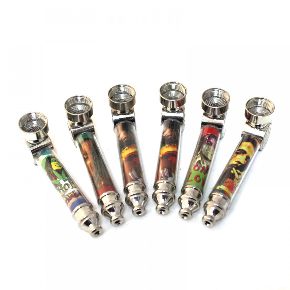 Picture Art Design Metal Hand Pipe Durable Metal Pipe Featuring Decorative Artwork and Unique Printed Design