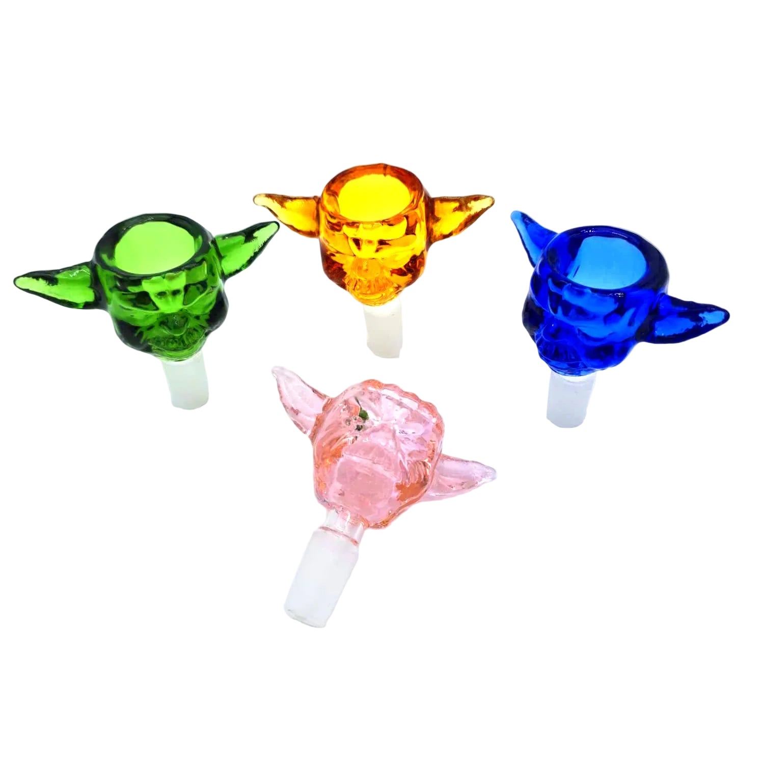 Multi-color assorted glass bowl accessory for water pipes and rigs
