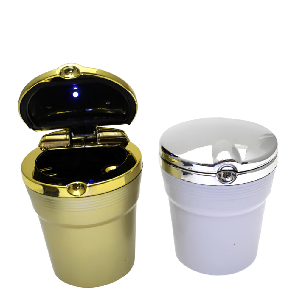 AT1001 LED car ashtray with light provides clear visibility at night and helps control smoke and odor.