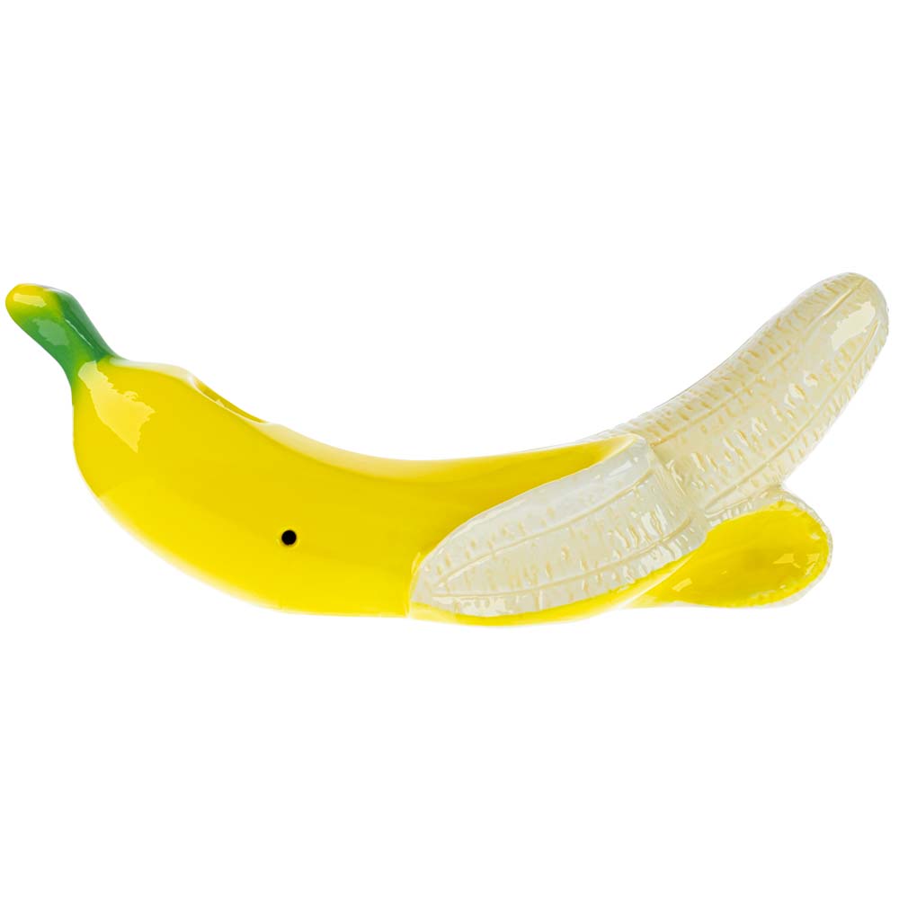 Banana Shape Ceramic Hand Pipe Unique Fruit-Inspired Ceramic Pipe with Decorative Handmade Design