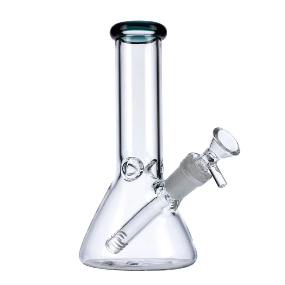 Beaker base glass water pipe bong simple durable smoking piece designed for water filtration and smoother inhalation experience