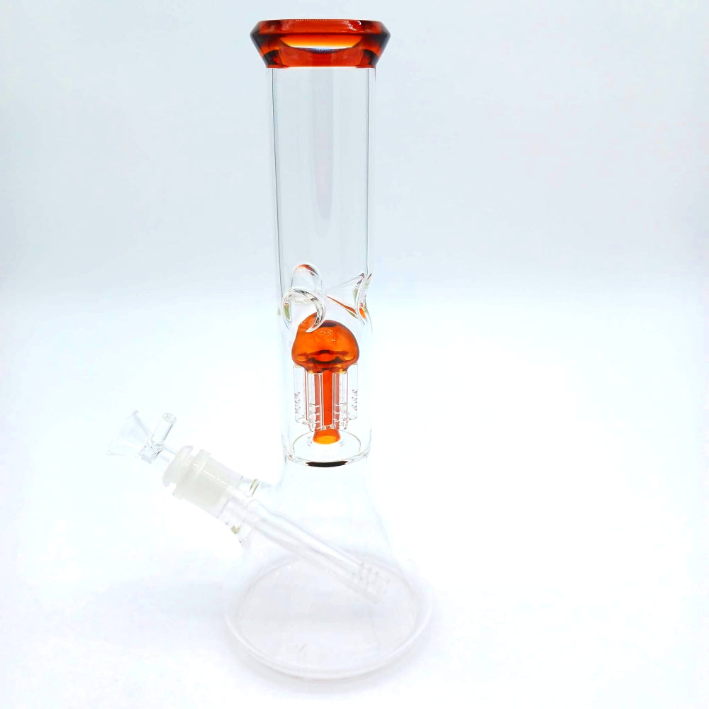 Beaker base tree percolator glass water pipe rig, built for smooth diffusion, enhanced filtration, and a cooler, cleaner smoking experience.