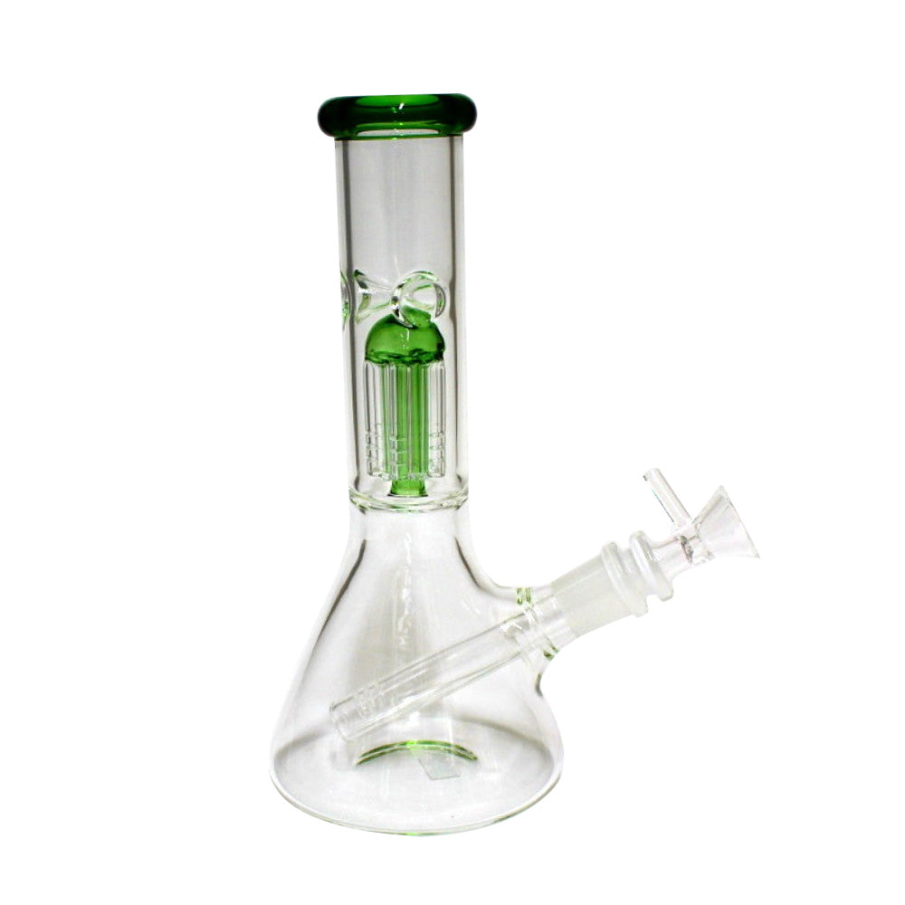 Beaker tree percolator color tube water pipe glass bong with durable borosilicate construction beaker base stability and smooth advanced filtration system.