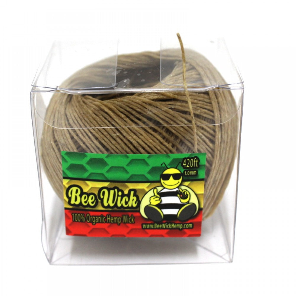 Bee Organic Hemp Wick 420 FT 1.0MM Spool with Natural Hemp Fiber and Beeswax Coating for Long Lasting Use**