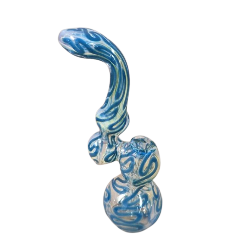 Big base swirl color sherlock style heavy duty glass bubbler large size with durable body and smooth airflow