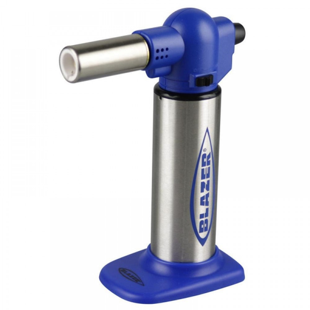 Blazer Big Buddy butane refillable turbo torch powerful adjustable flame durable industrial design for strong ignition and reliable everyday use.