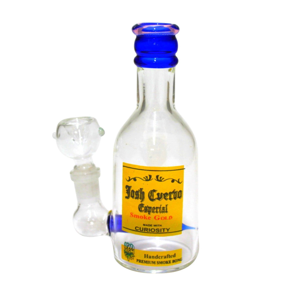 Bottle Design Dab Rig Water Pipe with 14mm Male Banger Glass Rig in Bottle Shape for Smooth Vapor Filtration and Clean Concentrate Hits