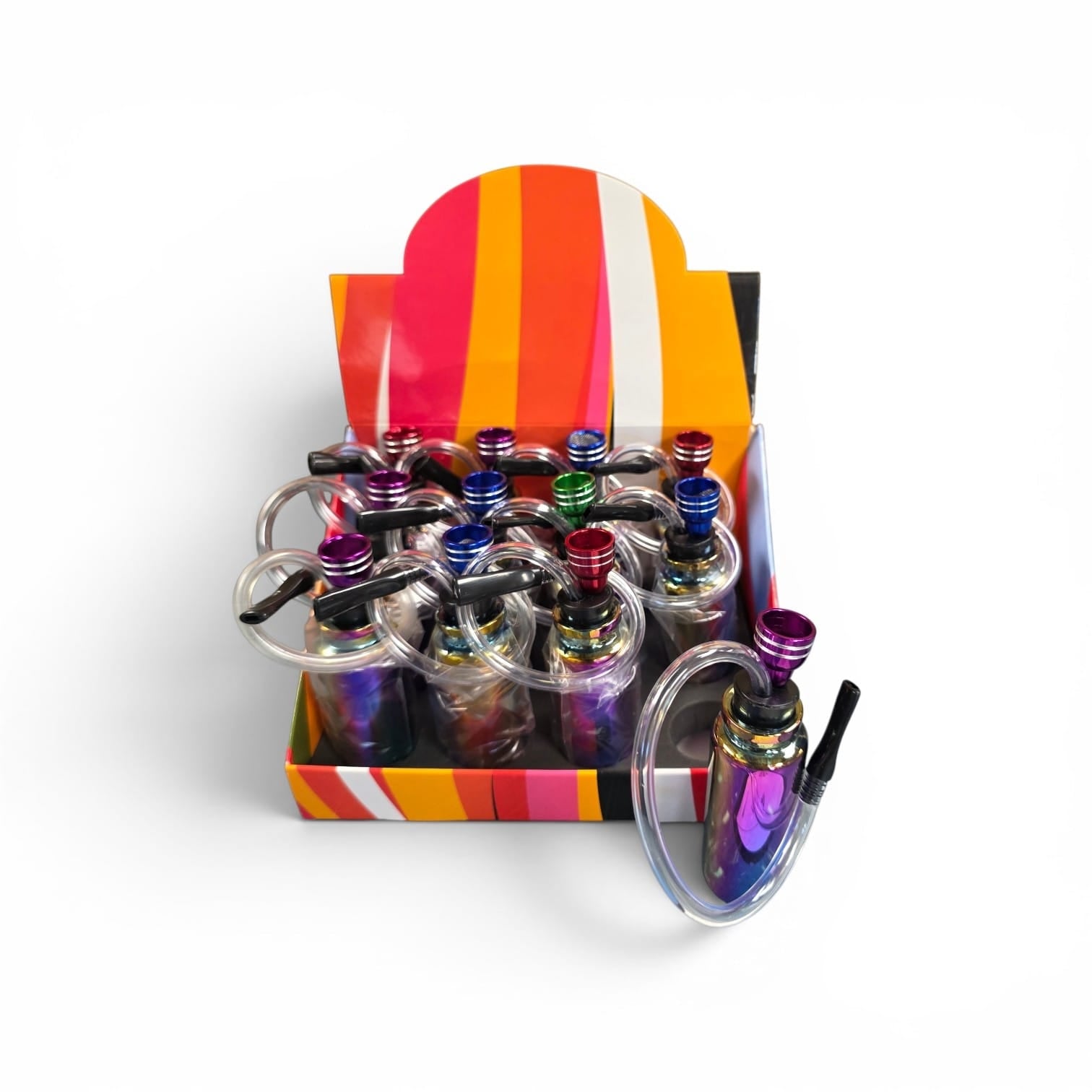 Bottle Pipe Art Color Design 12 Count Display