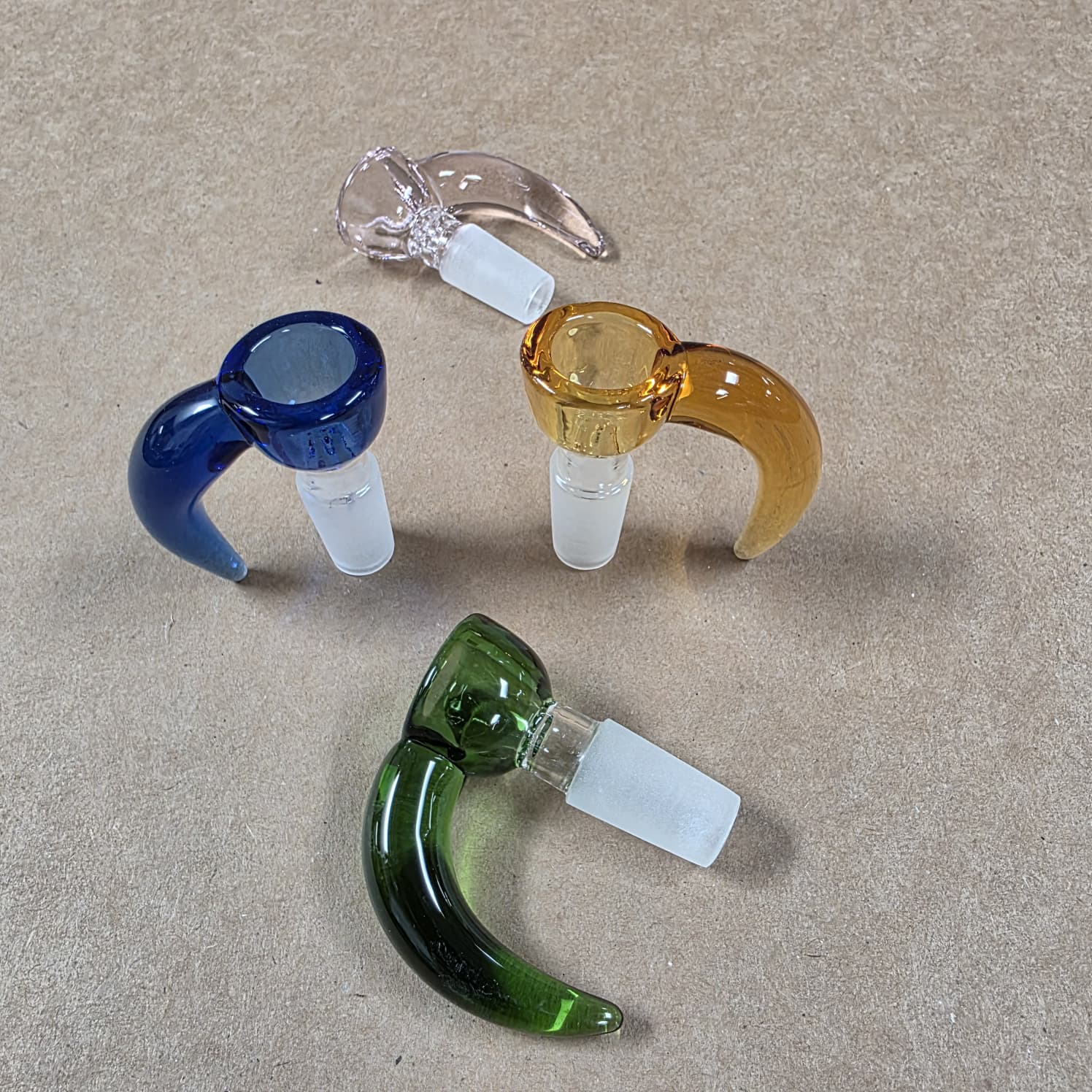 Hook Shape Glass Bowl 14 MM Male G-G
