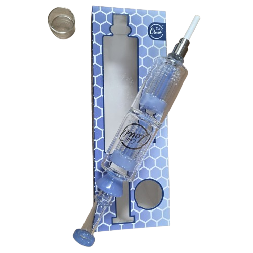Cali CloudX Double Tree Percolator Straw Kit featuring dual tree percolator system, premium glass build, and smooth recycler airflow for clean and filtered use.