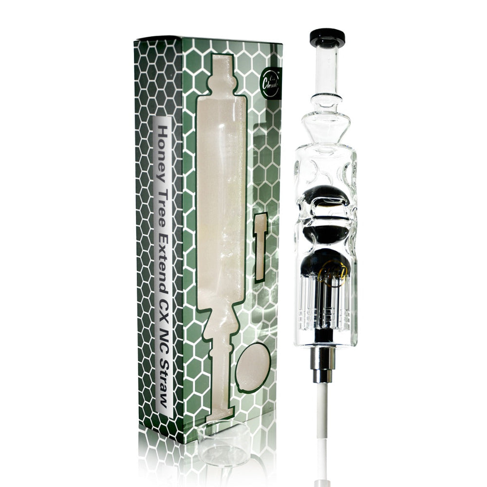 Cali Cloudx Honey Tree Extend CX Straw Kit Glass Nectar Collector Dab Straw for Wax Concentrates Portable Tool with Artistic Design.