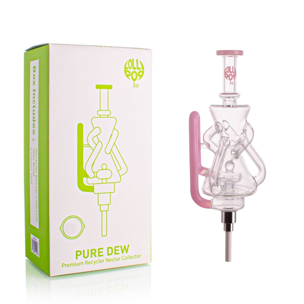 Cali Cloudx Recycler Lollipop Straw Kit for Wax Concentrates with Glass Percolator Nectar Collector.