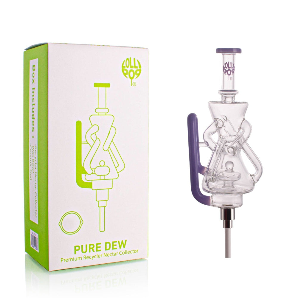 Cali Cloudx Recycler Lollipop Straw Portable Glass Dab Kit for Wax and Concentrates Nectar Collector.