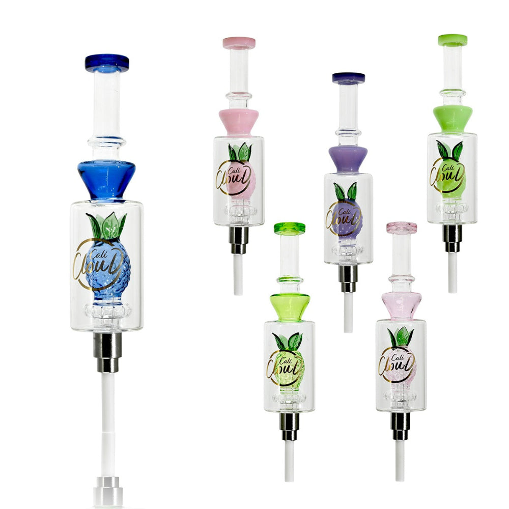 Cali Cloudx Pineapple CX Straw Kit Glass Nectar Collector for Wax and Concentrates Portable Dab Straw.