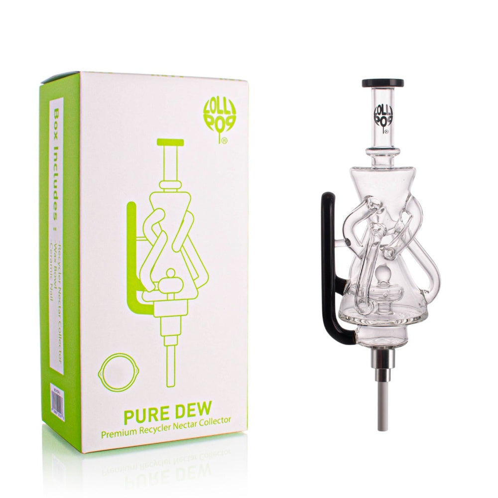 Cali Cloudx Recycler Lollipop Straw Dab Kit Glass Nectar Collector for Wax Concentrates Portable Tool.