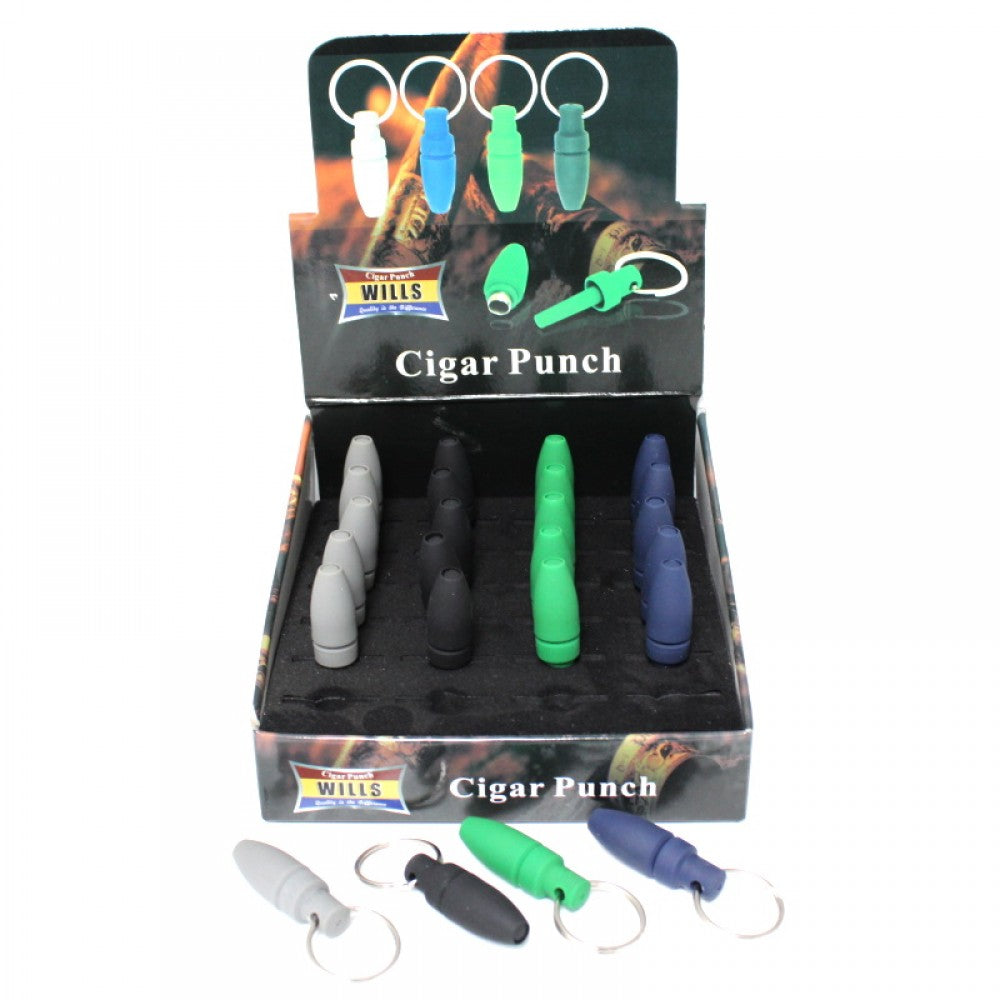 Cigar punch tool 24 per pack with durable metal construction and sharp cutting mechanism for clean cigar holes.