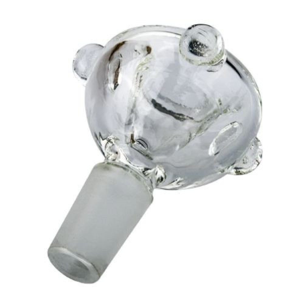 Clear Round Glass Bowl 14MM male accessory durable heat resistant glass design smooth airflow for water pipes easy to clean and maintain.