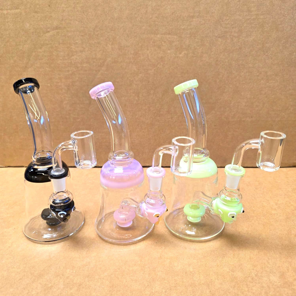 Color tube dab rig water pipe made of durable glass with stylish design and water filtration system for smooth and clean smoking experience.